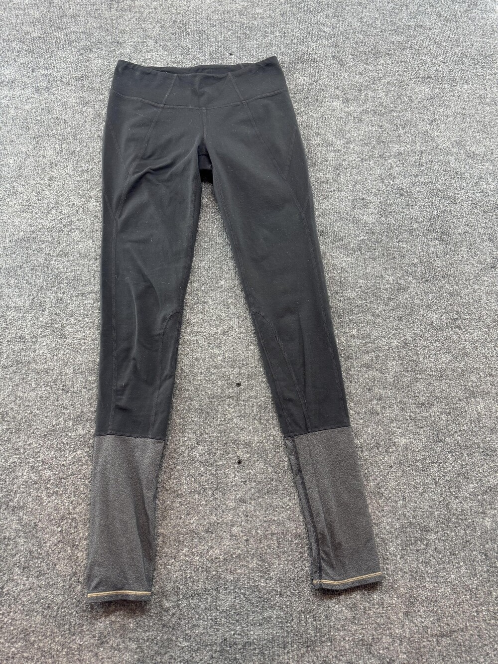 Athleta Leggings Womens Medium Black Ankle Colorblock Yoga Gym Pants Workout